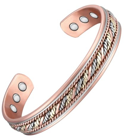 Cigmag Copper Magnetic Bracelet for Women Strong Magnets Pure Copper Bangle