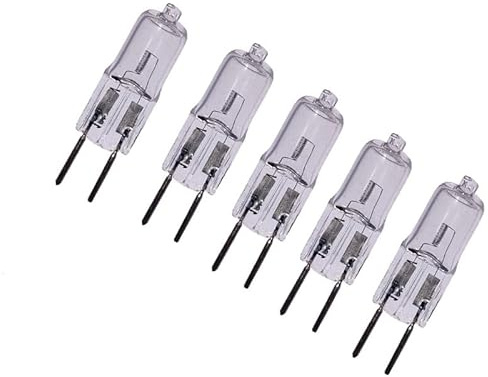 5Pcs G6.35 Halogen Light Lamps Halogen Bulb Clear Gy6.35 Jc Type Halogen Bulb 12V 50W G6.35 Halogen Light Bulbs Dimmable Warm White,10W