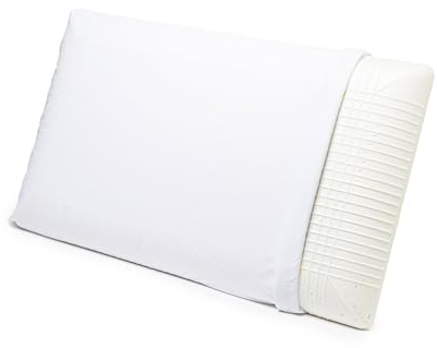 Caleffi - Cuscino Cervicale per Dormire Meglio, Cuscino Memory Foam 100% si Adatta al Capo con Federa Zip in Cotone Jersey, Cuscino Letto Morbido Traspirante, Guanciale 42x72 Alto 13 cm, Made in Italy