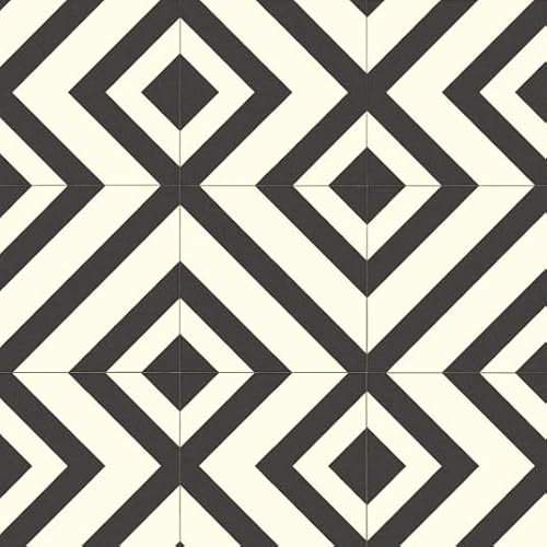 Sol Vinyle Style - Imitation Carrelage Losange - Rouleau de 3.00m x 2m