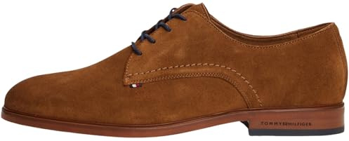 Tommy Hilfiger Chaussures Derby Homme Dress Suede en Daim, Marron (Coconut Grove), 42