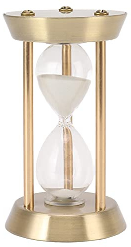 Tomotato Temporizador de Arenas de Reloj de Metal, 15/10/30 Minutos Reloj Decorativo de Arenas Pequeño para Ornamento Sandglass Timer Decoración, Cocina y Reloj de Arena de Aprendizaje(10 Minutos)