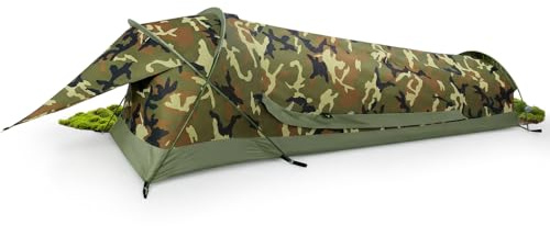 GEERTOP Saco de dormir ultraligero pequeño para 1 persona, tienda de campaña bivy impermeable y compacta, tienda de senderismo de montaje rápido, adecuada para senderismo, viajes con mochila, camping