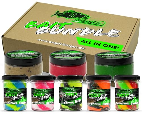 Magic Baits Pack de leurres pour truites Tout en un Set économique Pack économique de leurres pour truites Pâte à truite Appât pour pêche flottant enfonçant