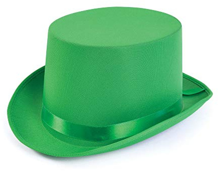 Bristol Novelty- Topper Cappello, 1 Pezzo, Verde, Taglia Unica-‎31 Cm X 26 Cm X 14 Cm Halloween Accessori per Travestimento, Colore, BH498 Halloween, Carnevale