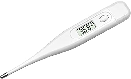 TFA Dostmann Termometro febbre elettronico, 15.2008, con segnale acustico, memoria dei valori misurati, con coperchio in plastica, bianco
