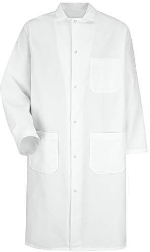 Red Kap mens White Gripper Front Butcher Frock overalls and coveralls workwear apparel, White, X-Large US