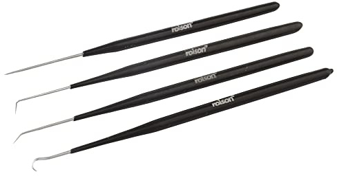 Rolson 59134 Fjäderkrok och plektrum-set, 4 delar