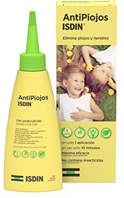 ISDIN Gel Pediculicida, Gel Antipiojos de uso Humano que Elimina Piojos y Liendres en 10 Minutos, Elimina Eficazmente los Piojos, 100 ml