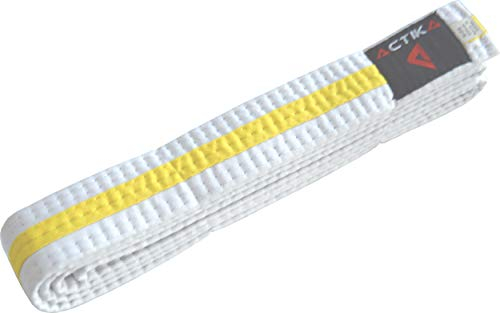 ACTIKA ctika Budogürtel zweifarbig Karate Judo Taekwondo Kampfsport Ju-Jutsu Karategürtel (weiß/gelb, 280)