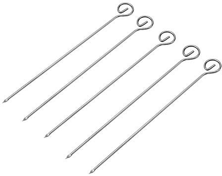 Spiedini Acciaio Inox Spiedino Sticks per Shish Kabob Metallo BBQ Spiedini Kebab Spiedini in Acciaio Inox Kebab Spiedini di Metallo 5pcs,8.5