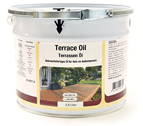 Terrassen Öl - PROFI Öl für das Holz im Außenbereich (2,5 Liter, Mahagoni - 602)