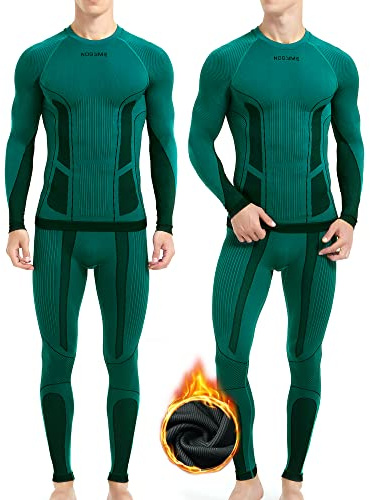 NOOYME Biancheria Intima Termica Intimo Termico Uomo Maglia Termica Uomo Base Layer Traspirante per Sport Corsa Ciclismo Sci