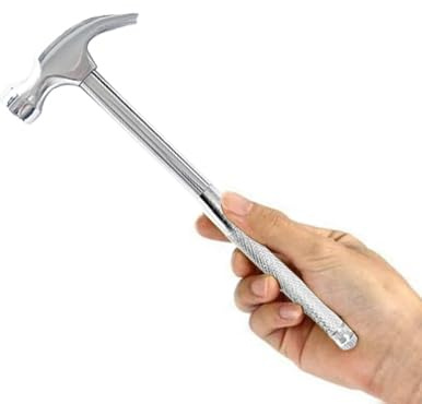 6 in 1 Multifunctional Tool Set with Slotted/Flat Head Phillips Screwdriver and Nut Drivers Garden Tool Nail Puller Hammer Best Gift for Birthday Valentine's Day（SILVER）