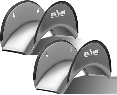 FLORA GUARD 2 Stück Schlauchhalter Metall,Gartenschlauchhalter, Wandschlauchhalter korrosionsbeständige Schlauchhalterung und rostfreies Schlauchgestell mit Schrauben und Dehnschraube