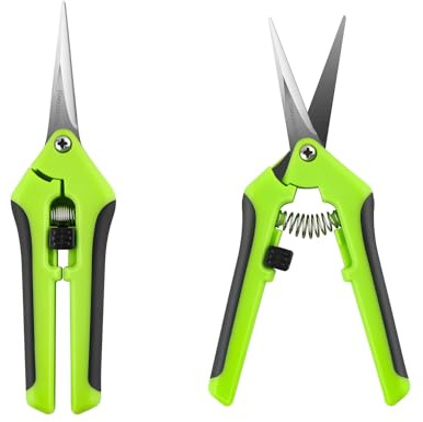 OTCRAFT 2 tijeras ergonómicas de acción de resorte, tijeras de manualidades con resorte con cuchillas de acero inoxidable, para cortar detalles intrincados y patrones ajustados para personas con