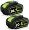 2 Stück 5000mAh Ersatzakku für Worx Akku 20V 5.0Ah für Worx WA3525 WA3578 WA3520 WA3575 WX550L WG629 WG547 WG545 WG801 WG320 WX176L WX68 2L WG16