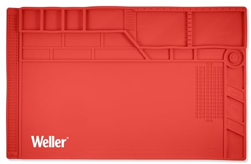Weller WLACCWSM1-02EU Tapis Poste De Travail A Souder En Silicone De Grand Taille En Rouge