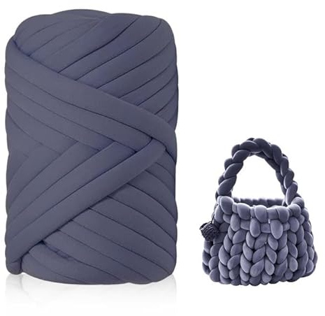 GOMETY Lana per Lavori a Maglia a Braccio, 500 g/25 m Filato Grosso, Filato Tubolare, Lana per Uncinetto, Coperta Morbida a Maglia Grossa, Lana Grossa per Lavori a Maglia a Mano, Lavori a Maglia a