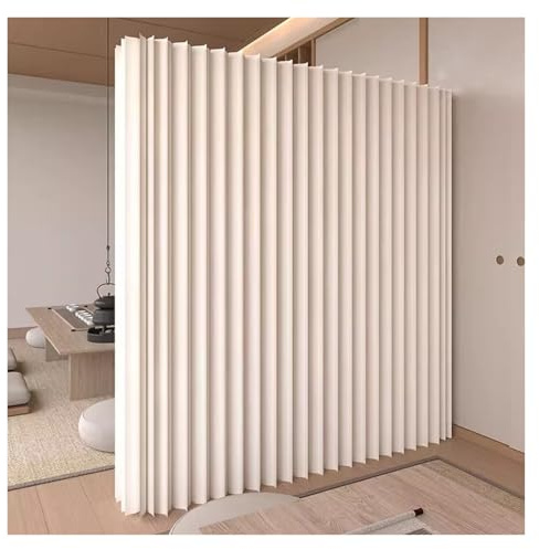 Biombo Divisor de Habitación Biombo de Papel Plegable y retráctil para decoración de Bodas y Paneles de Pared temporales.(6-7X2M)