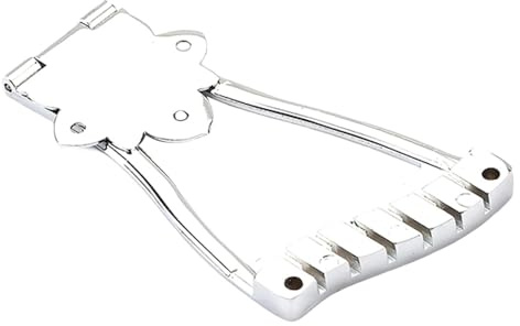 lopituwe Metallkrom gitarrstall trapetser bakhållshållare Reservdelar ihålig kropp gitarr bakhållshållare för holografisk gitarr. Jazzgitarr stall för holografisk Reservdel