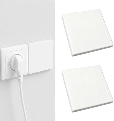2 Tapas Ciegas Autoadhesivas 86x86mm, para Enchufes e Interruptores Sin Uso