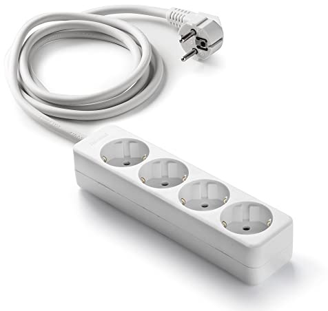 Famatel M258255 Steckdosenleiste mit 4 Steckdosen, ohne Schalter, 9/504