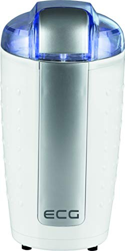 ECG KM 110 Macinacaffè Elettrico, Acciaio Inox, Bianco-Argento