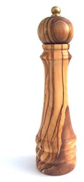 Pepper Mill Wooden Mill Handmade Olive Wood Gift (Height 20cm)