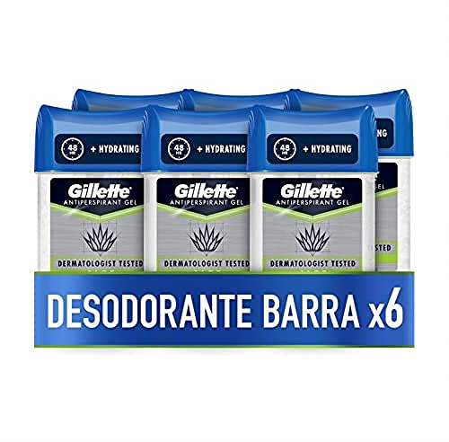 Gillette Hydra Gel Anti-Transpirant Aloe für Herren, 70 ml, 6 Stück
