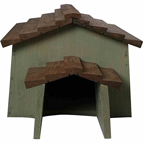 Siena Garden 39232-367 Igelhaus Miami Kiefer FSC 100%, 55x38x28, Olive/braun