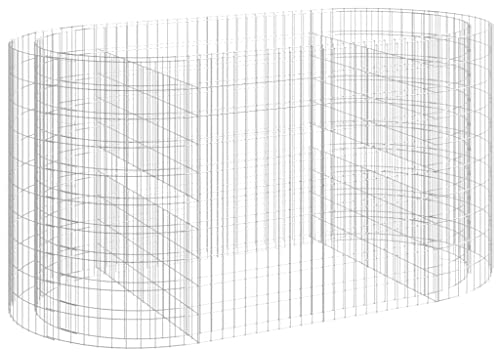 vidaXL Gabionen Hochbeet Steinkorb Pflanzkorb Gabionenkorb Pflanzkasten Pflanzkübel Pflanzbeet Garten Verzinktes Eisen 200x100x100 cm