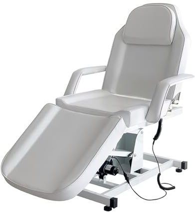 Panana Electric Massage Table Beauty Bed 3 Section Recline Tattoo Spa Facial Couch Bed (White)
