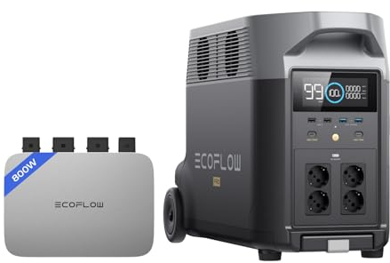 EcoFlow PowerStream Balkonkraftwerk, Smart Mikrowechselrichter 800W, DELTA PRO Powerstation, App-Steuerung, für Zuhause, Camping