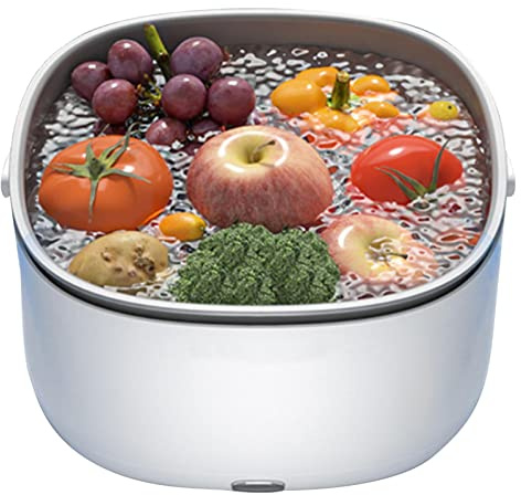 Pomurom E verdure lavatrice ad ultrasuoni, macchina di pulizia per verdure e, più silenzioso e pulitore di verdure con maniglia, dispositivo di pulizia per, verdure, carne e frutti di mare