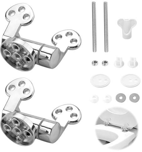WIYETY WC Sitz Scharniere Ersatzteile: Ersatzscharniere aus Edelstahl mit absenkautomatik für WC Sitz Abdeckung, Toilettensitz mit Absenkautomatik, Toilettendeckel Scharniere für alle Toilettensitze