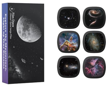 Disques Réalistes - Disques pour Ainael Galaxy Projecteur, Diapositives 5k Ultra HD pour Planétarium Domestique, Jeu de 6 Disques sans Projecteur (Nebula 4)