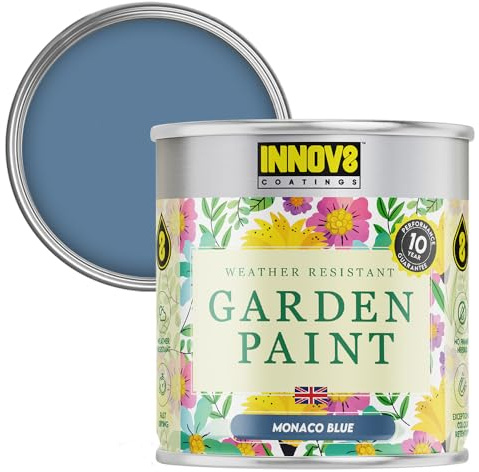 INNOV8 COATINGS Garden Paint - 750 ml - Satin Finish (Monaco Blue)
