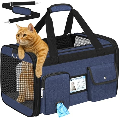 TEUEN Sac Transport Chat Chien Approuvé Aviation Caisse de Transport