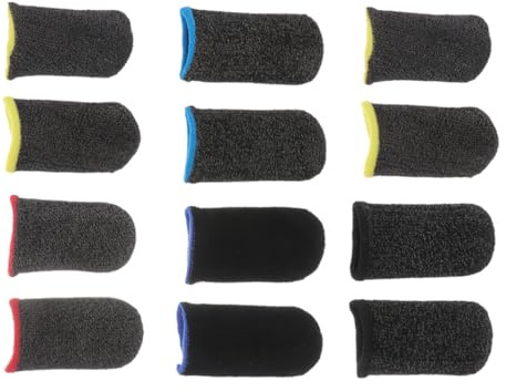 Operitacx 6 Paires de Manchons de Doigt Professionnels Ultrafins, Respirants et Antidérapants, Accessoires de Jeu Polyvalents pour Pouce et Doigts, Transpiration, Confort Couleur Aléatoire
