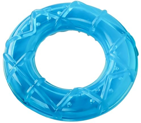 GARVALON Freezable Cooling Dog Chew for Teething Puppies, Water- round Teether for Summer Pet Training and Chewing