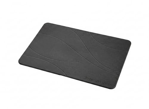 Beterap Home Alfombra Baño Diatomita - Alfombrilla Baño Piedra Diatomea, Alfombra Baño Antideslizante y Secado Rápido, Stone Bath Mat (60x39x0,9)