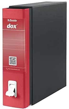 Esselte Dox 1 Class Box Lever Arch File, A4. Red