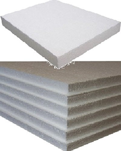 10 Small White Rigid Polystyrene Foam Sheets Boards Slabs - Size 600mm Long x 400mm Wide x 25mm Thick - EPS70 SDN Floor Insulation Sheeting Packing Void Loose Fill Filler Protective