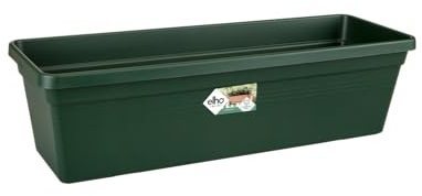 Elho Green Basics Trough 50 - Jardinera por Balcón Exterior - Ø 48.8 x H 14.0 cm - Verde/Leaf Green