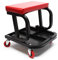 Wiltec Werkstatthocker mit Ablagefläche 37,5x36x38,5cm mit Rollen Werkstattwagen Werkzeugwagen Werkstatt-Rollsitz Werkstattsitz fahrbar