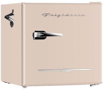 Frigidaire EFR176-CORAL 1.6 cu ft Coral Retro Fridge with Side Bottle Opener. for The Office, Dorm Room or Cabin