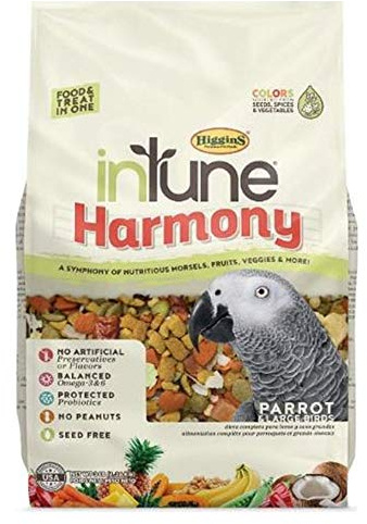 Intune Higgins Harmony Parrot and Large Bird Food 3Lb, Multicolor (038218)