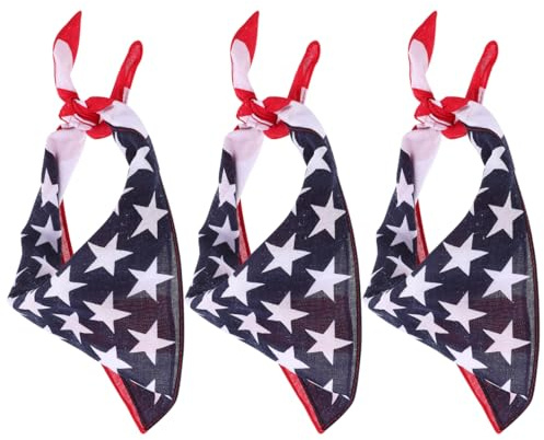PRETYZOOM Lot De 3 Foulards Hip-Hop Avec Drapeau National Couvre-Chefs CréAtifs Unisexes Foulards MéDicaux Respirants Et Confortables Pour ActivitéS De Plein Air Et Danse