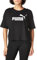 Puma Damen ESS Cropped Logo Tee Crop Top, Black, XL